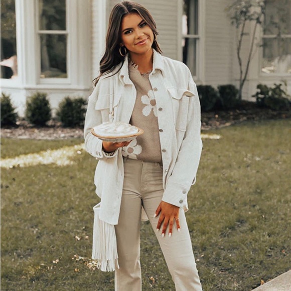 HAYDEN Los Angeles. 'Boho Vibes Sweater.’ Size: Small. Color: Taupe. - Picture 6 of 9